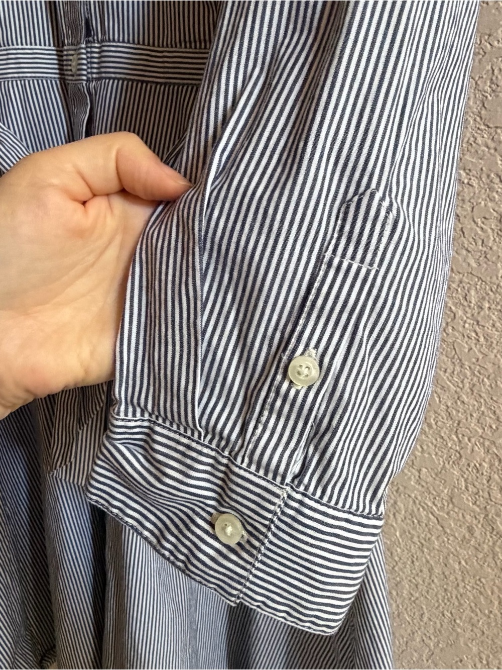J.Crew Striped Shirt Dress-Women’s 12-Tie Waist-Button Front Long Sleeve Office - Picture 3 of 9